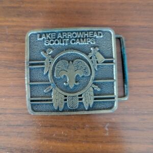 Lake Arrowhead Scout Camps Belt Buckle Boy Scouts Pre Owned Made In USA